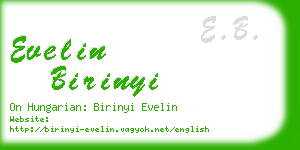 evelin birinyi business card